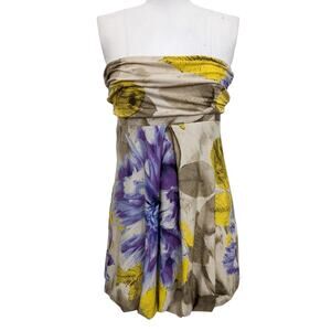 zuiki vintage strapless bubble mini dress